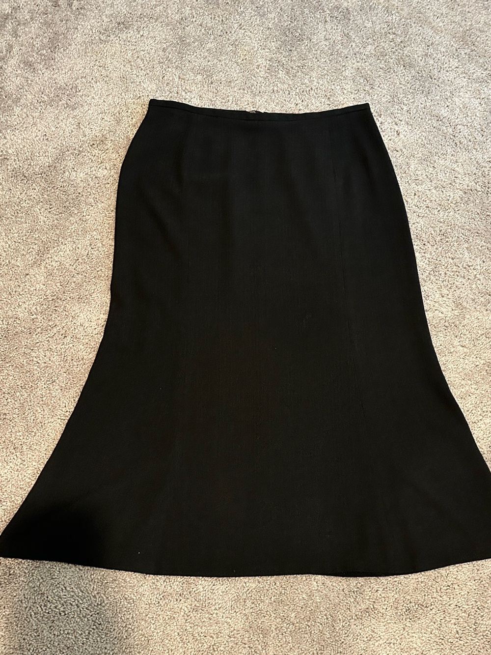 Harve Benard Black A-Line Skirt with Subtle Flare